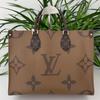 [Б/У] Onthego MM 'Коричневый Giant Monogram/Коричневый Monogram Reverse Canvas' - Очень хорошее состояние #PCY2BK