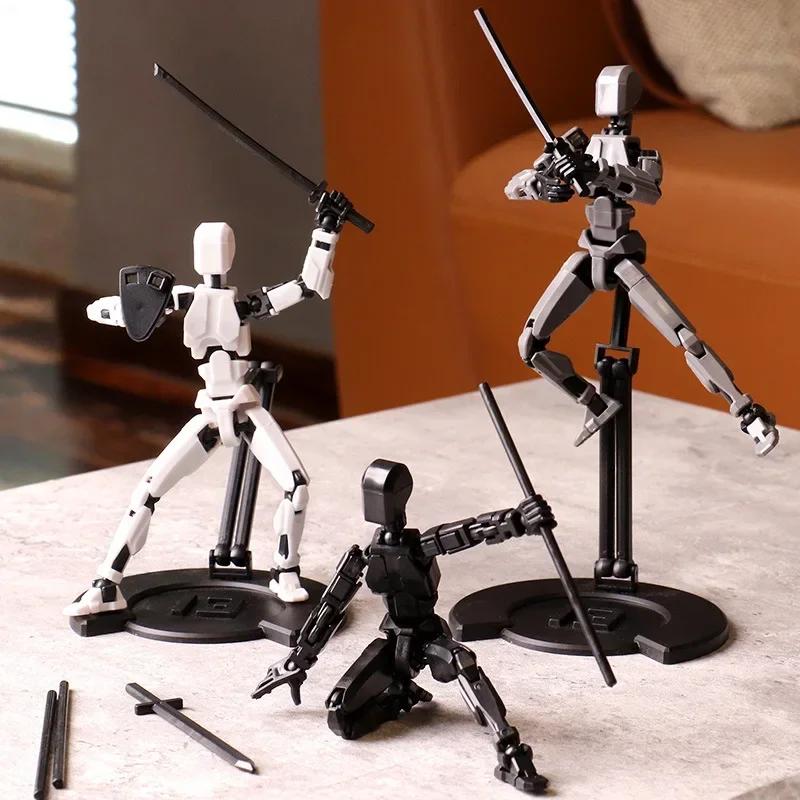 Улучшенная подставка Фигурки Удачи 13 Игрушки Манекен 3D-печать Движущийся Робот-трансформер Модель Действия DIY Манекен Антистресс Подарок для Мальчика