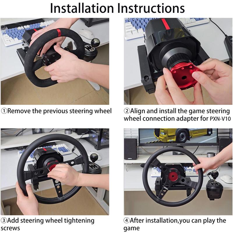 70/73mm Aluminum Alloy Adapter for Game Steering Wheel PXN V10 Laishida PXNV10pro Base Modification Connection Accessories MOD