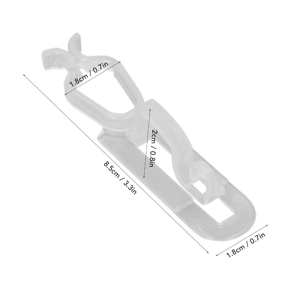 60Pcs 1.8 x 2 x 8.5cm Christmas Light Clips Waterproof Outdoor Light Clips  Gutter Mounting