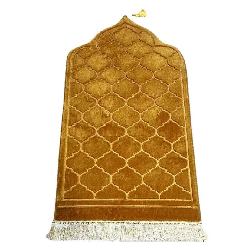 Cross-border Thick Raschel Prayer Mat with Irregular Embossed Design
