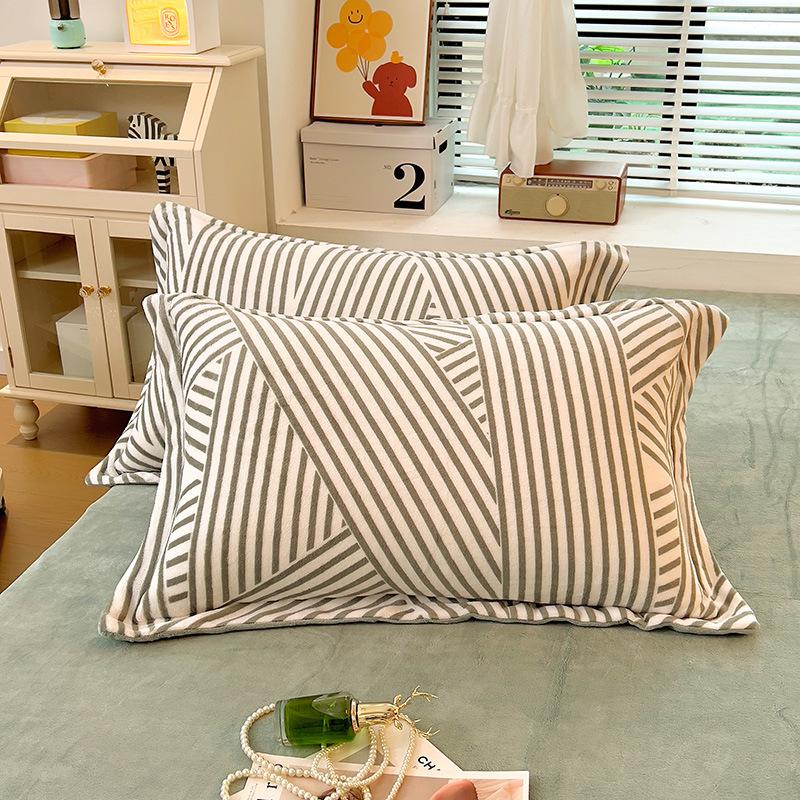 Зимнее молочное бархатное 4 предмета, скандинавское бархатное коралловое бархатное пододеяльник, фланелевая простыня, пододеяльник