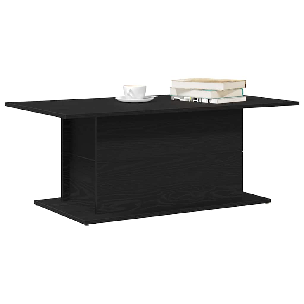 Coffee Table Black Oak Look 102 x 55.5 x 40 cm