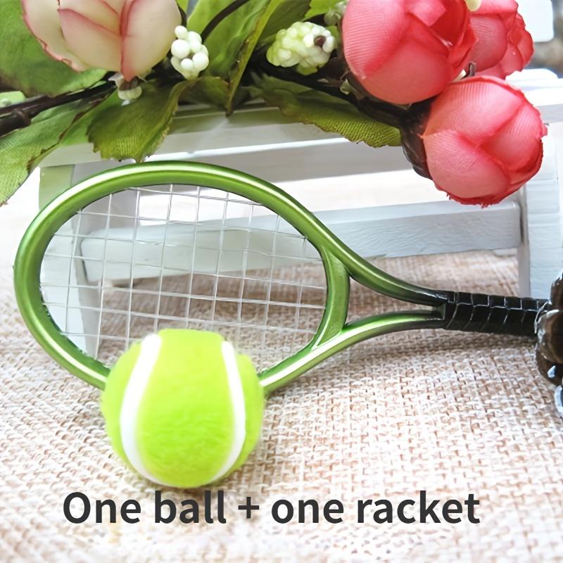 2 шт. Креативный набор теннисных ракеток для кукол с мячами Миниатюрный спортивный инвентарь для декора кукольных домиков