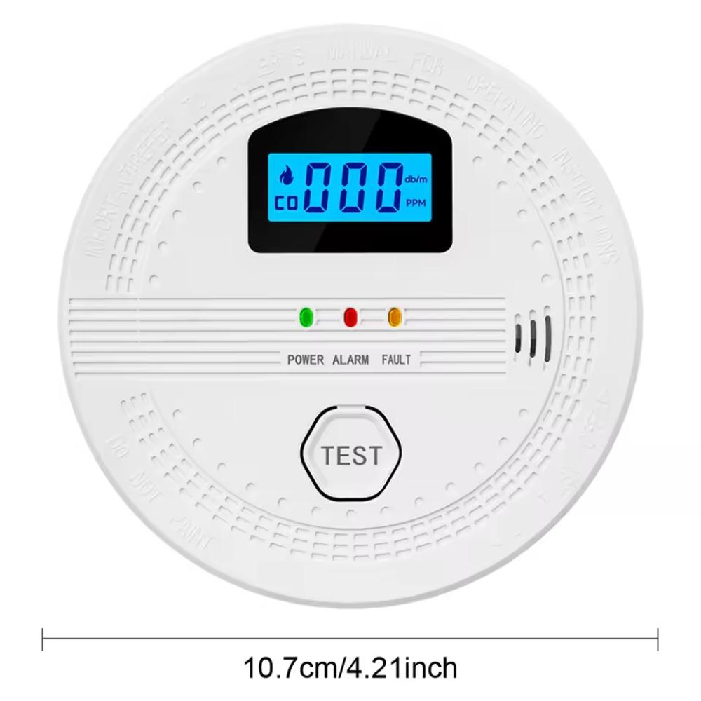 Audible Alarm Fire CO Alarm LCD Digital Display CO Gas Monitor Alarm CO Monitor CO Sensor  Home Use