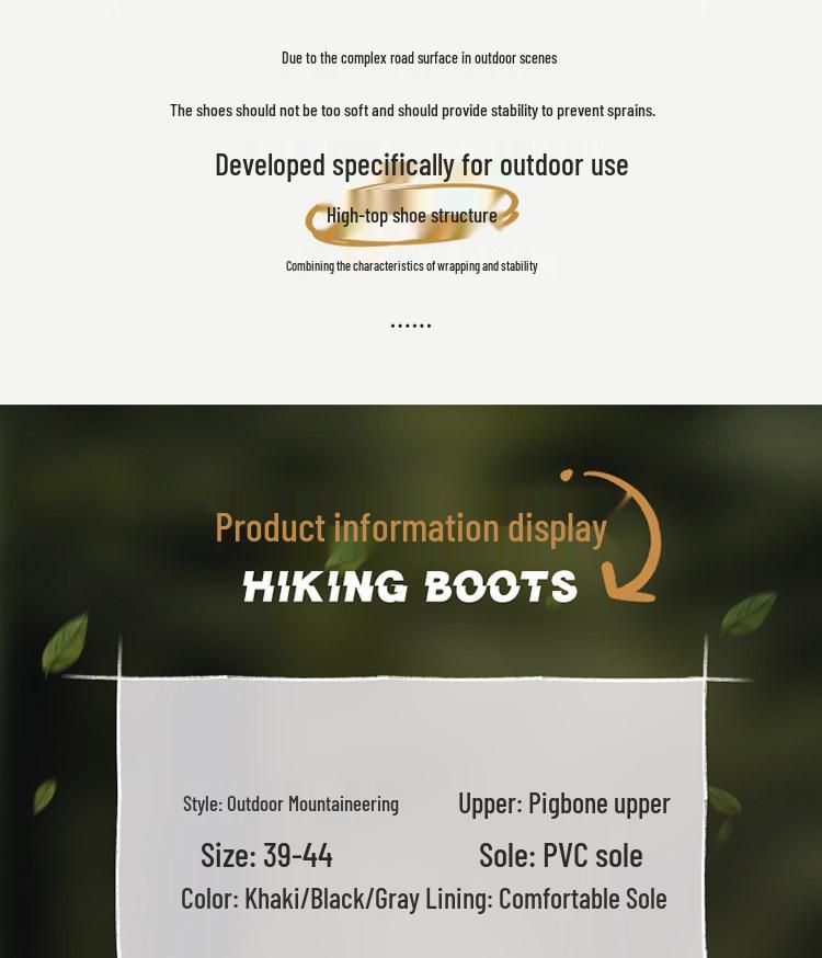 Мужские ультралегкие водонепроницаемые высокие походные и тактические ботинки - дышащая уличная боевая и пустынная обувь