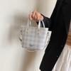 Fashion and Versatile Personality Korean Version Plaid Bucket Bag Women's Autumn New Fresh Girl Commuter Messenger Bag