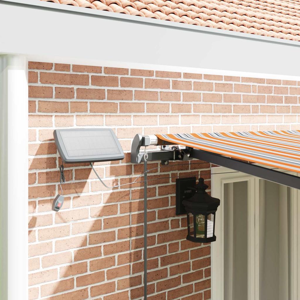 Retractable Awning Multicolor 600 x 300 cm Fabric and Aluminum