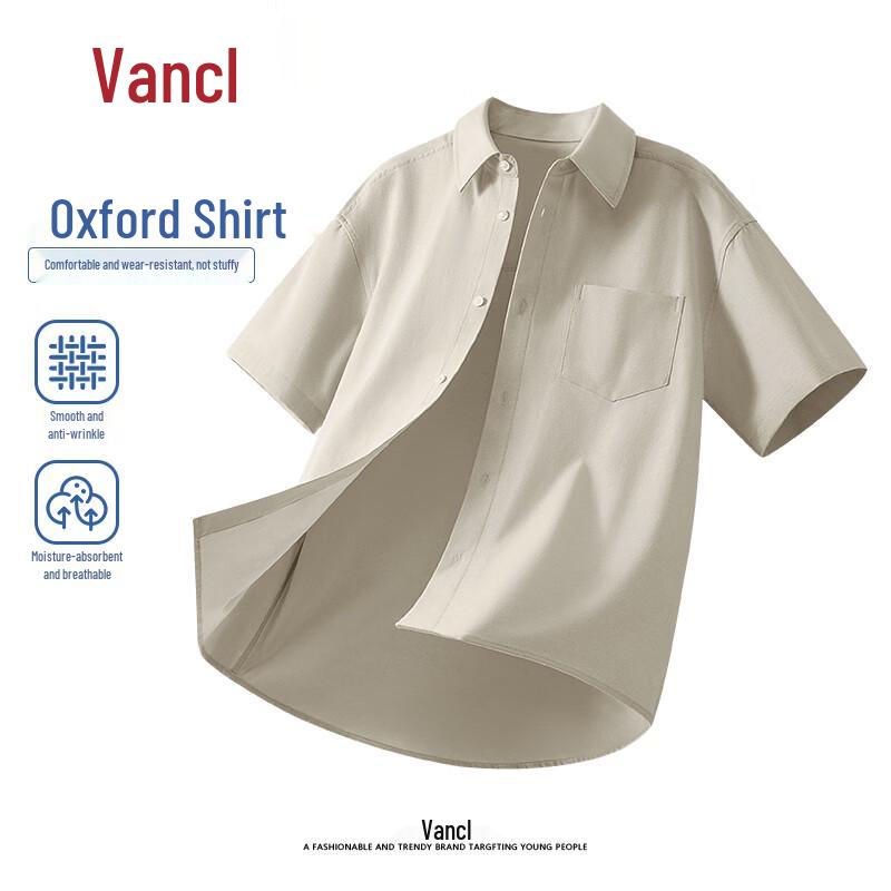 Мужская свободная рубашка с коротким рукавом Oxford от VANCL
