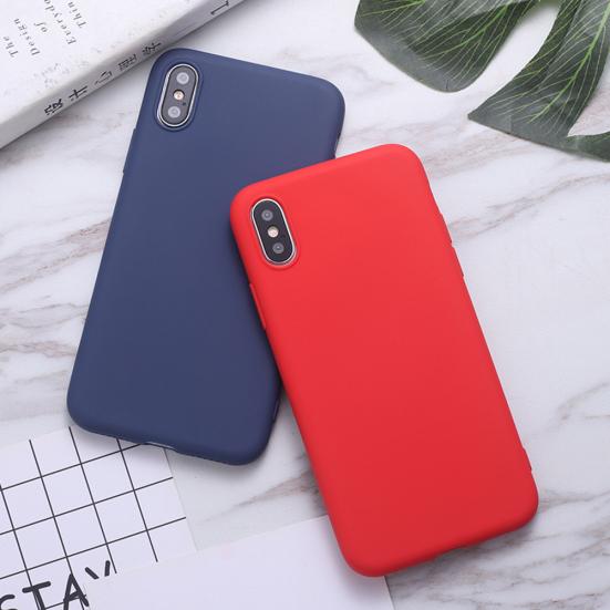 Однотонный силиконовый чехол-протектор для чехла телефона iPhone XS Max/XS/X/7/8/7P/8P