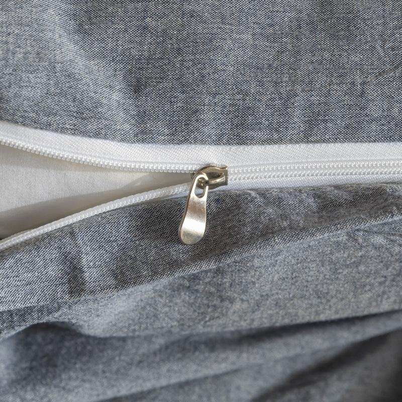 Хлопок Стиранный Хлопок Односпальное Постельное Белье Пододеяльник Студенческое Общежитие Чистый Хлопок Постельное Белье Комплект из Четырех Предметов Простыня Пододеяльник Простой Комплект из Трех Предметов