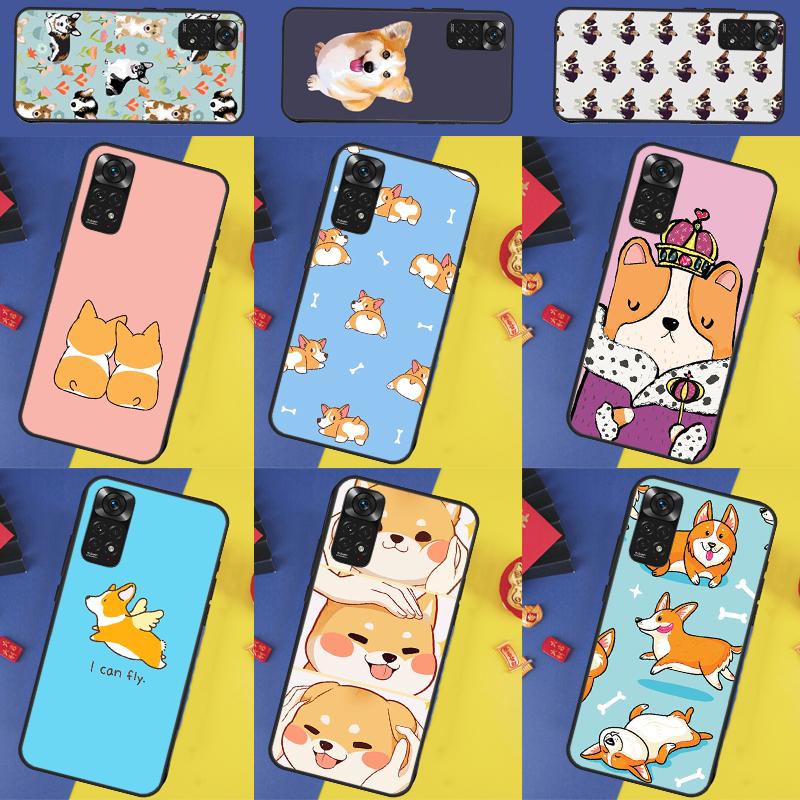 Милый Мультяшный Корги Чехол Для Xiaomi Redmi Note 14 13 9 10 11 12 Pro 9S 10S 11S 12S Redmi 13C 10C 12C 14C Обложка