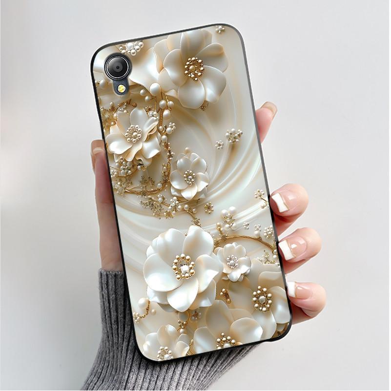 For Asus Zenfone Live (L1) ZA550KL Case Soft Silicone Black Shell Cover Funda Cute Flower Cartoon Printing Phone Casing Capa