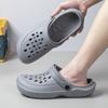 Мода Лето Новая Мода Верхняя Одежда Садовая Обувь Мужские Сандалии Дышащие Для Вождения Пляжная Повседневная Обувь Пара Толстая Подошва EVA Шлепанцы