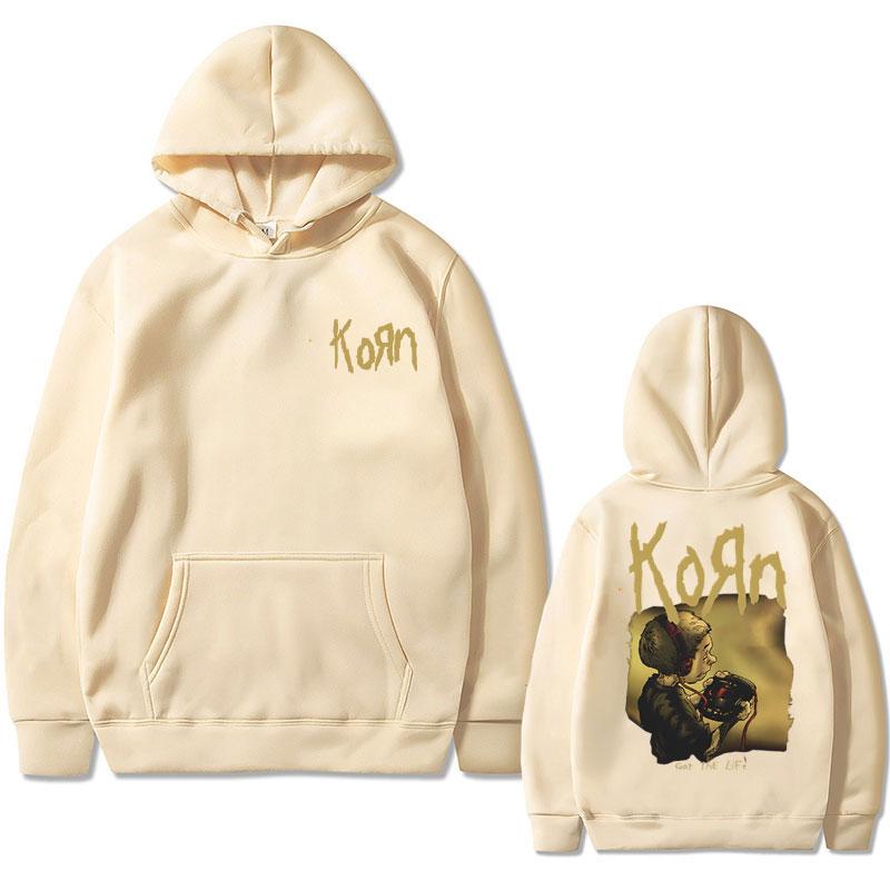 Винтажная толстовка рок-группы 90-х годов Korn Got The Life, уличная одежда, повседневный свитшот унисекс, большие толстовки унисекс, свободный пуловер унисекс