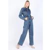 Women's Oversize Jean Jumpsuit Dark Blue