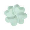 4-Compartment Appetizer Serving Platter Wheat Straw Unbreakable Food Storage Tray Four Leaf Clover Shape Snacks Serving Dish