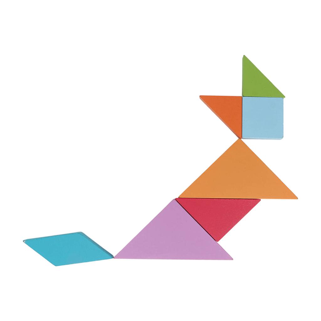 Магнитные игрушки Танграм 7 фигур Упражнение на логическое мышление Скрепка для книг Дизайн Деревянные блоки с узорами Набор f