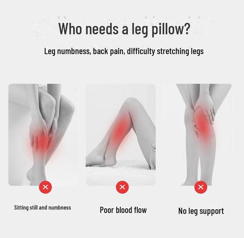 Comfortable PU Foam Foot Pillow: Slow Rebound Knee Support for Home or Office