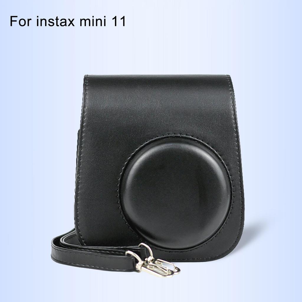 Чехол для камеры мгновенного действия для кожаной сумки Instax Mini 11, однотонный защитный чехол