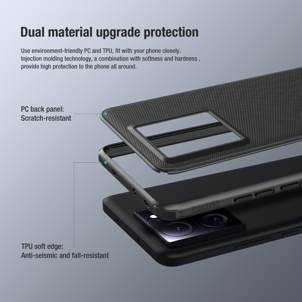 NILLKIN Чехол Super Frosted Shield Pro для Xiaomi Redmi K60 Ultra Mi 13T Pro, матовый ТПУ + ПК, противоударная задняя крышка с защитой от отпечатков пальцев