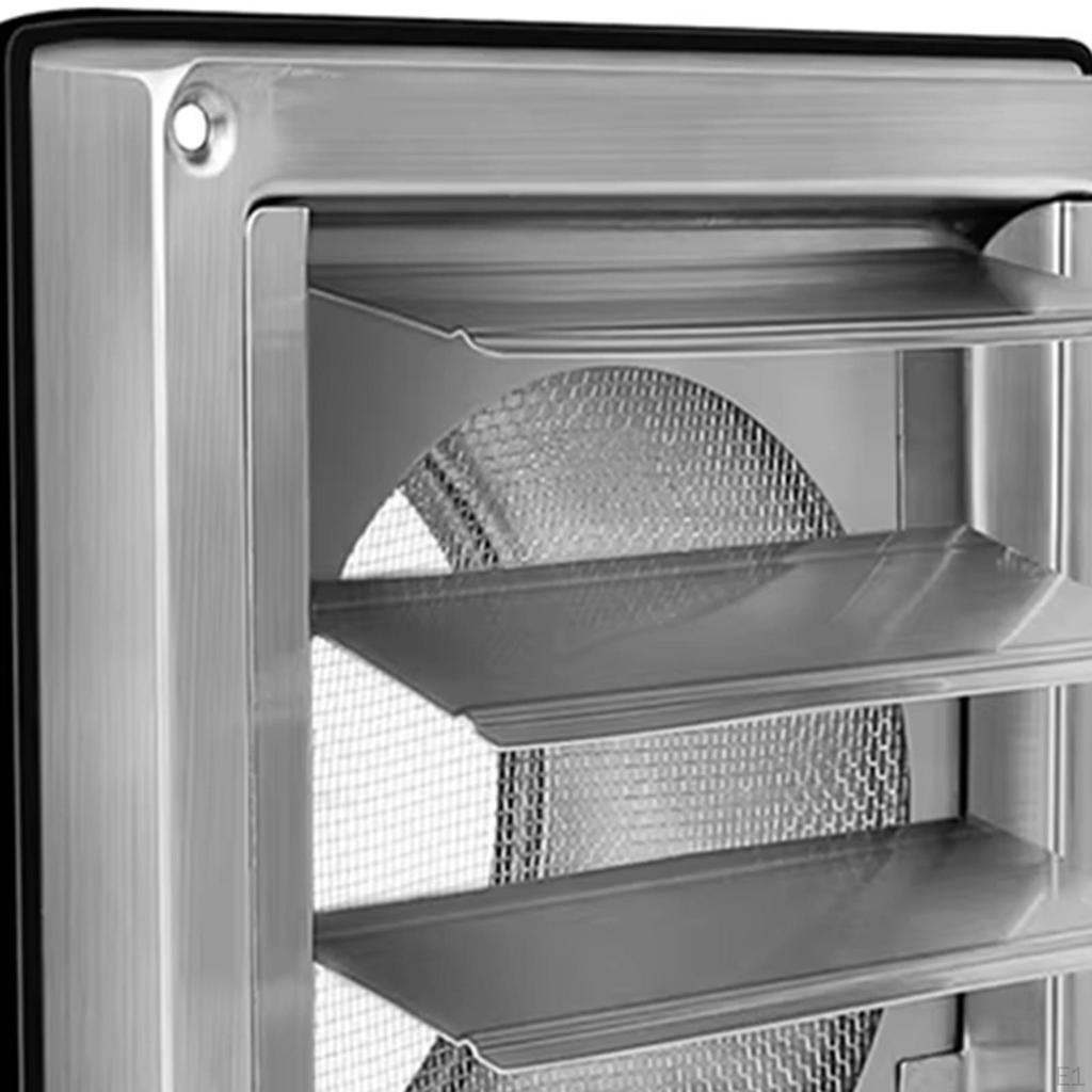 Крышка вентиляционного отверстия сушилки из нержавеющей стали с защитной сеткой и жалюзи, нержавеющая, для воздуха 4 дюйма для