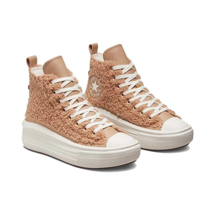 Converse Кеды Chuck Taylor All Star Move на платформе High Sherpa Цвет: Шампанское/Белый/Белый A04259C