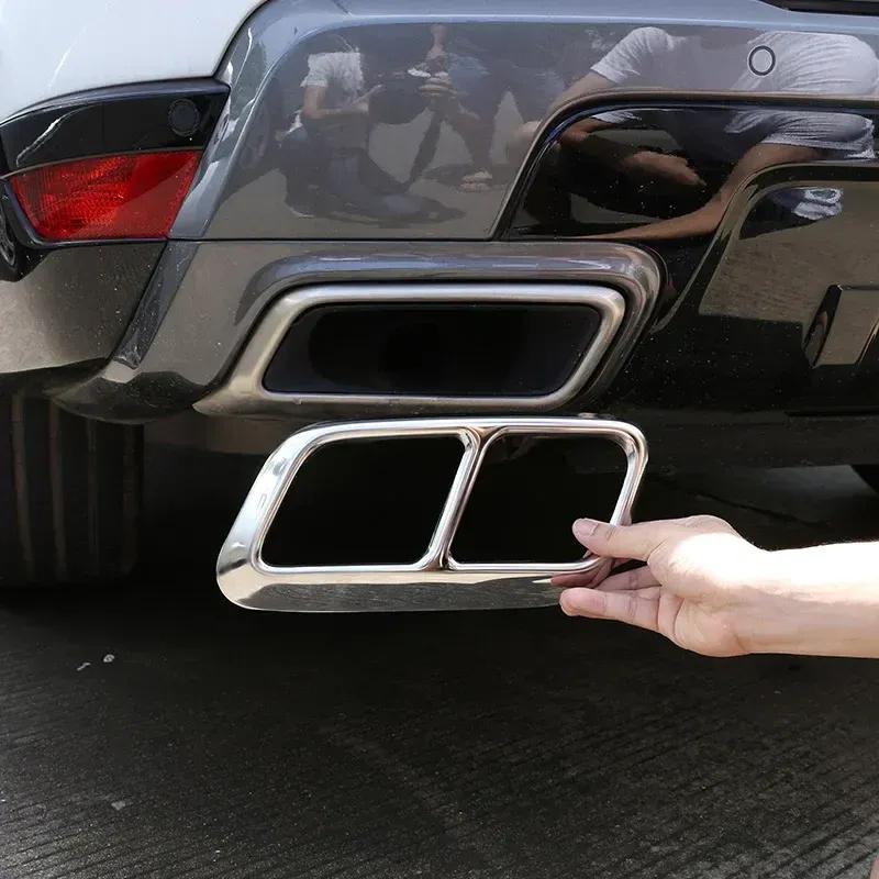 For Land Rover Range Rover Sport P400e Stainless Steel Car Tail Pipes Silence Cover Exhaust Pipe Cover Stickers Car Accessories