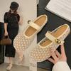 Модная обувь Женские тапочки Кружевные шлепанцы Женские с закрытым носком 2025 Плоские резиновые шлепанцы Обувь с закрытым носком Кружевные тапочки Плоские шлепанцы Тапочки Wo