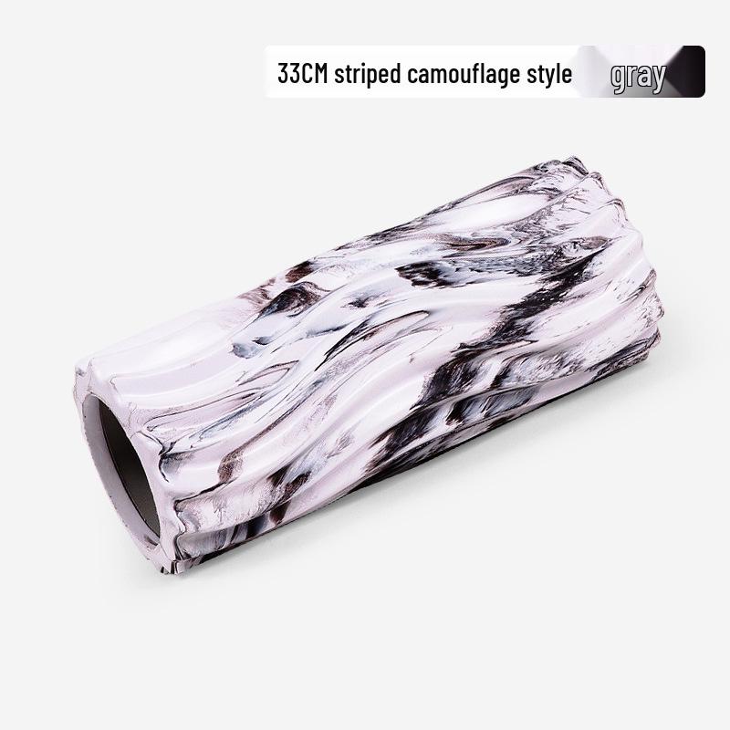 Pink EVA Foam Yoga Massage Roller with Textured Design