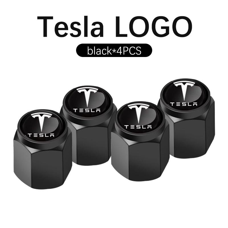 xmfbl2 4Pcs Car Valve Cap Wheel Valves Dust Cover Tire Accessories For Tesla Model 3 Model S Model X Model Y Cybertruck Roadster