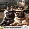 Милые щенки Узор 3D Печать Комплект постельного белья Милая тематика животных Комплект пододеяльника Мягкий Удобный Домашний Роскошный Комплект пододеяльника