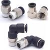 1/8" 1/4" 3/8" 1/2" NPT Наружная Внутренняя 1/8"- 5/8" Дюйм Трубка Внешний Диаметр Угольник Пневматический Быстроразъемное Соединение Быстросъемный Соединитель