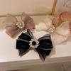 Large Size Mesh Hair Clip Korean Style Crystal Hair Clip French Bow Hair Clip Girl