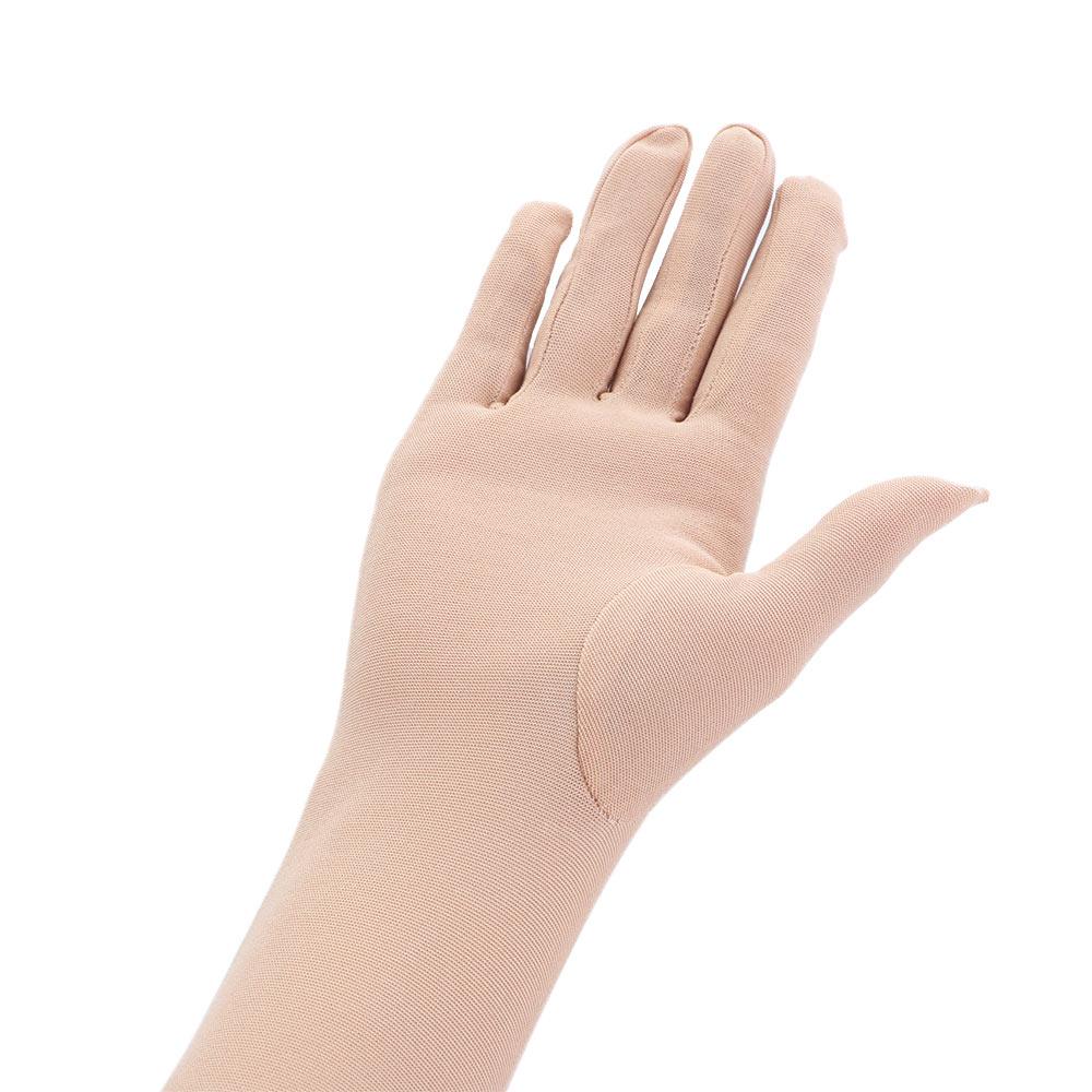 Ladies Spring Anti-slip Mid-long Embroidered Stretch Mittens Driving Glove Sunscreen Gloves Anti UV