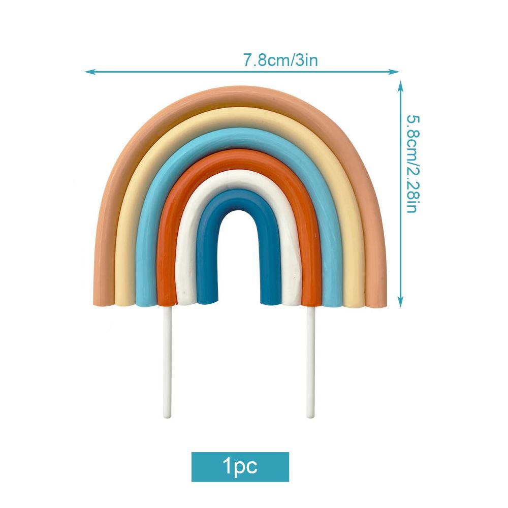 Радужные цветы топперы для торта Бохо украшения для торта с цветочными радужными шарами для вечеринки по случаю дня рождения девочки, хиппи бохо принадлежности для вечеринки