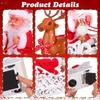 KESYOO Christmas Decorations, Santa Claus and Reindeer Figurine, Plush Toy, Moving Toy, Home Ornament, Gift, Present, Desktop, Craft