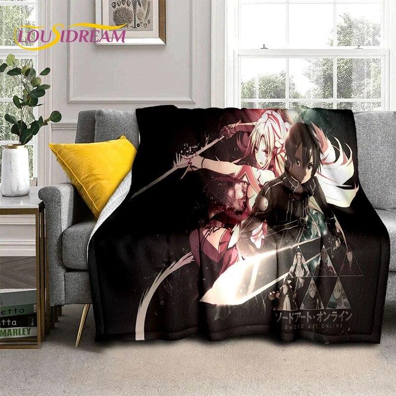 SAO роман мультфильм Sword Art Online одеяло, мягкое одеяло для дома, спальни, кровати, дивана, пикника, путешествия, офиса, одеяло, детское одеяло