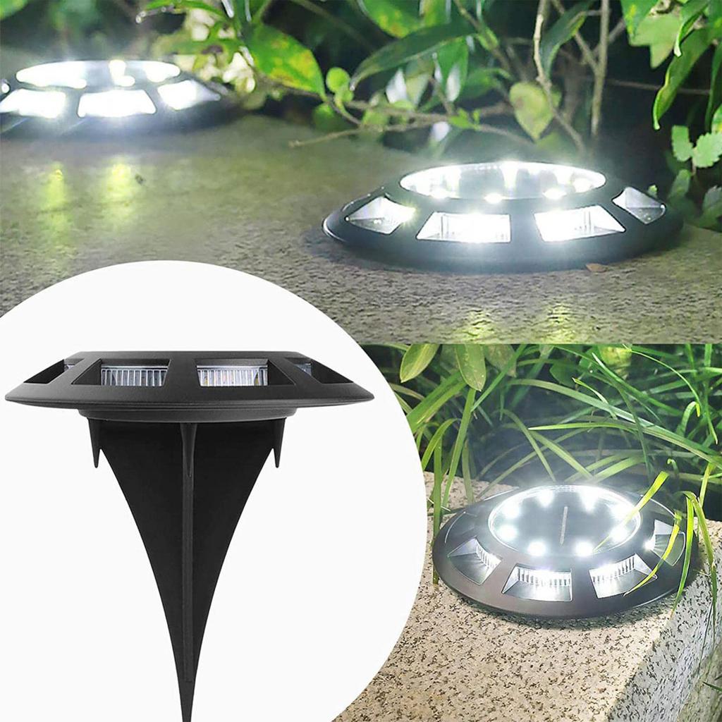 4pc Super Bright Headlight Bead Solar Energy Lamp 16LED Underground Lamp Lamp Courtyard Outdoor Waterproof Villa Decorative Floor Lamp