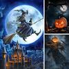 DIY 5D Diamond Painting Landscape Halloween Pumpkin Cross Stitch Set Full Round Embroidery Mosaic Art Picture Home Decor Gift