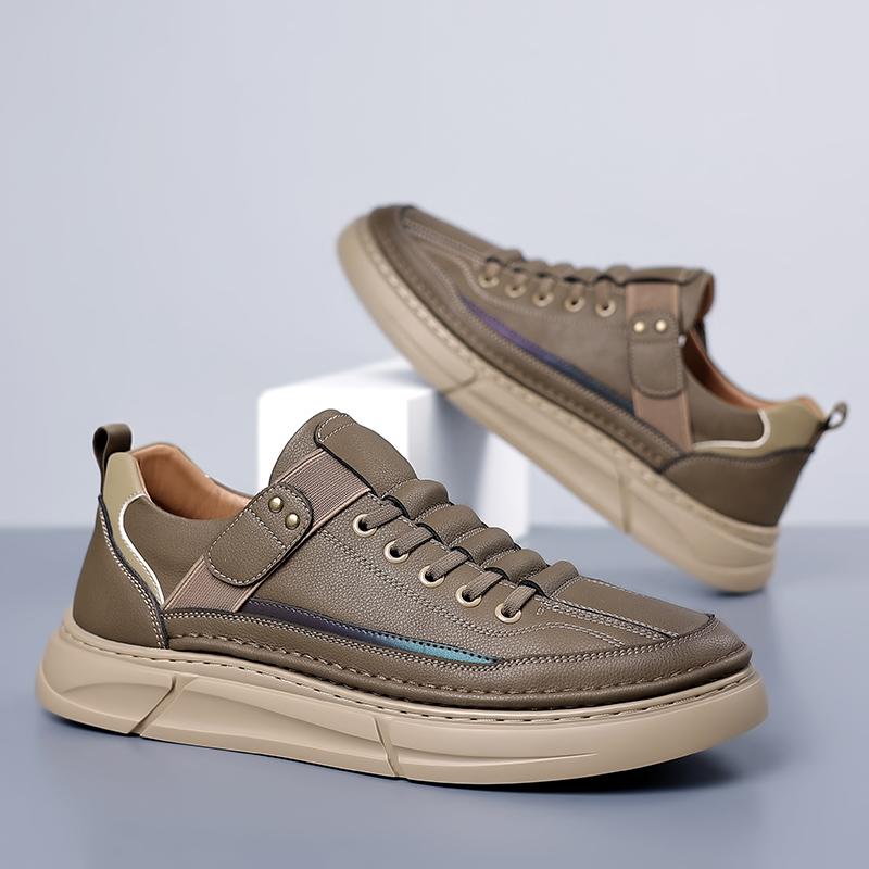 Повседневная мужская обувь для активного отдыха из натуральной кожи Мужские кроссовки ручной работы Мужские кроссовки для вождения Мягкие кроссовки для отдыха и прогулок Трекинговая обувь
