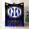 "Inter Milan Logo Non-slip Warm quiltDesign" Flannel Blanket for Bedroom, Living Room, Sofa, and Nap.