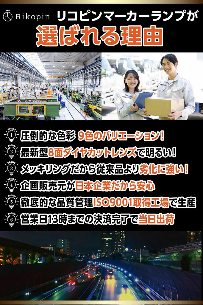 Rikopin Side Marker Lamp with Shoulder Light /24V Clear Lens Bus Marker Track Marker Crystal Lens Diamond Cut (White)