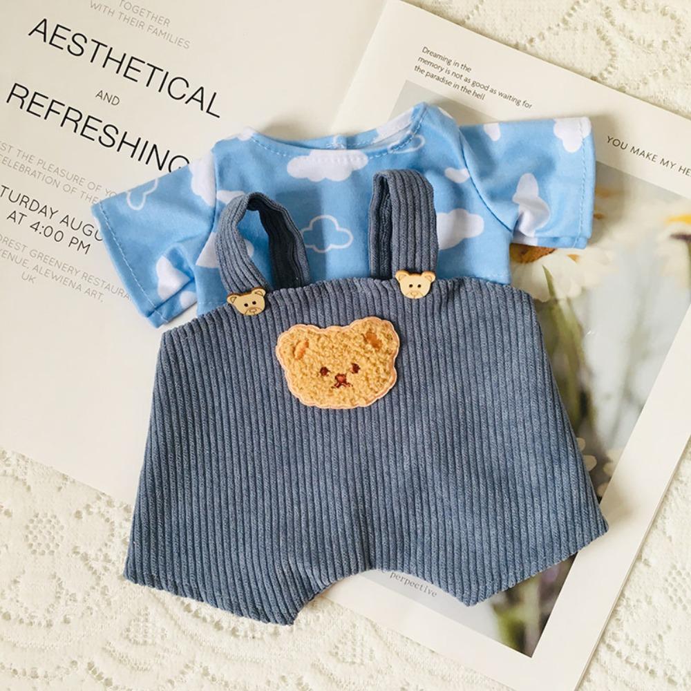 Одежда для куклы Облачко-овечка Ручная работа Наряд для куклы Милая футболка с маленьким мишкой Шарнирная кукла