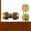 2 Pcs Brass AC Copper Pipe 1/4" Extension Connector Copper Pipe Quick Connector  Copper Fittings