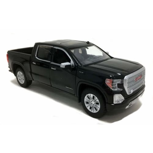 Motormax 2019 GMC Sierra 1500 Denali Crew Cab Pickup Truck In Blue Metallic, 1/24-1/27 Scale Diecast Model Car