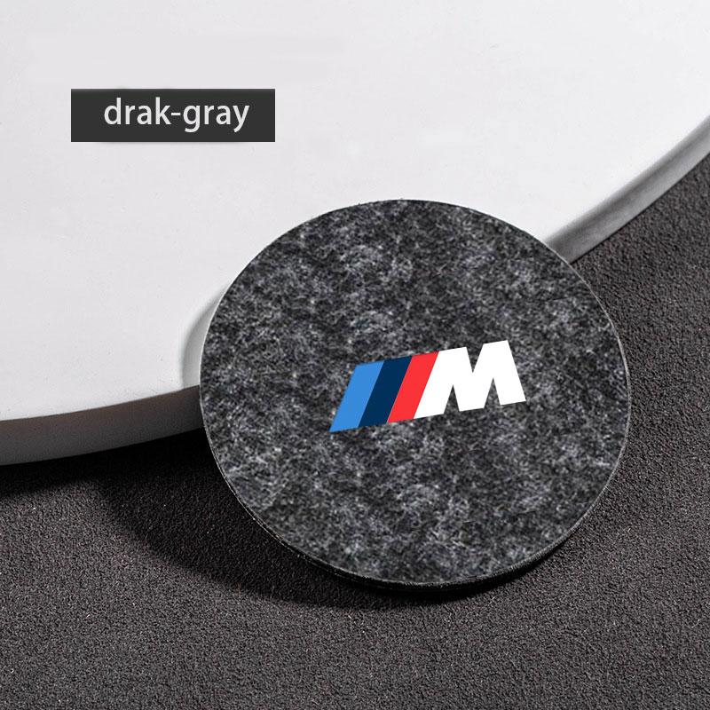 For BMW X1 Non-slip Felt Mat Car Water Cup Pad Bottle Holder Coaster For BMW x5 e70 e91 f11 f30 f31 f10 x3 f25 e83 e30 M Power Accessories