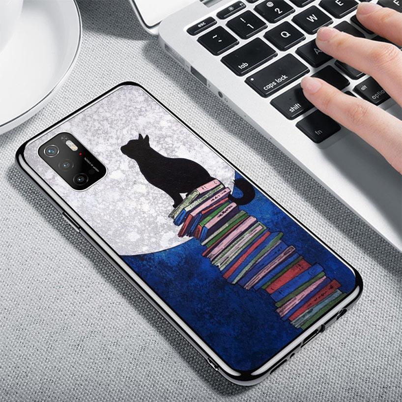 Black Cat Cartoon Cute Case Phone Cover for Xiaomi Redmi Note 10 9 9S 8 8T 7 5 Pro Mi 12T 11T 10T 9T 12 11 Lite A3 A2 Trend Fund