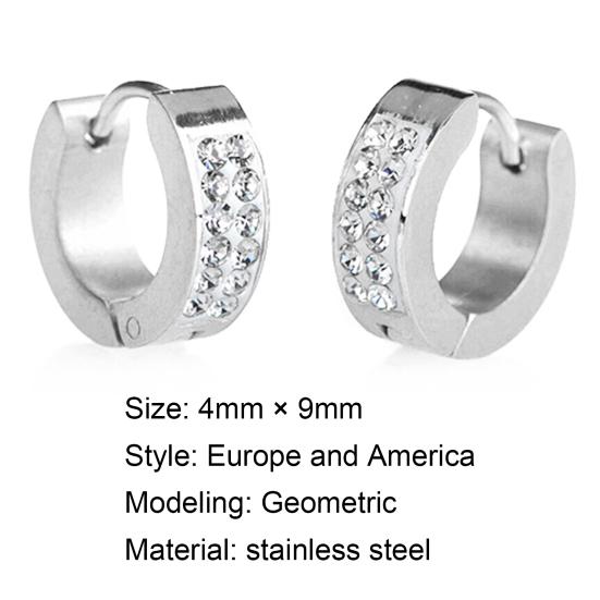 1 пара серег-пуссетов Стильный панк-стиль Титановая сталь Крошечный круглый Маленький пуссет для вечеринки