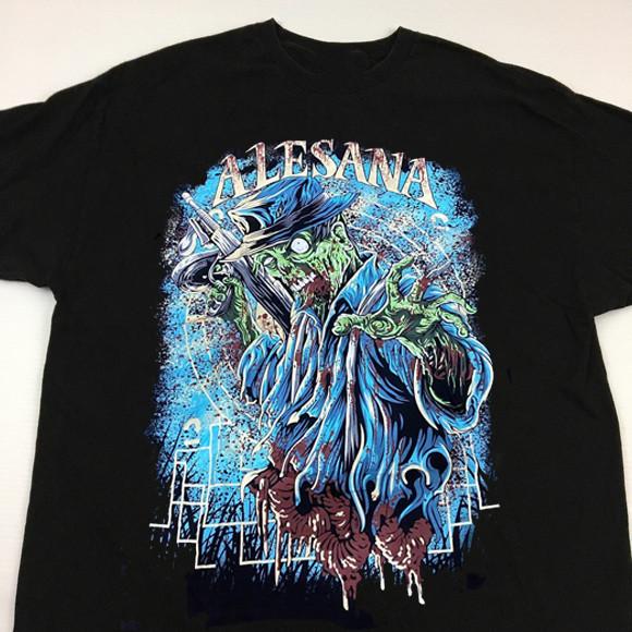Футболка с логотипом Screamo Punk группы Alesana, Heavy Metal Музыка, BL632, Унисекс
